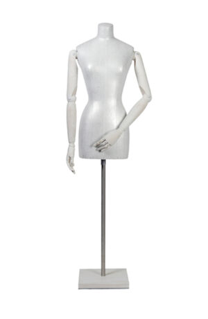 Bust B306 Aged White Wooden Arms