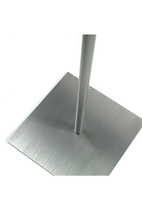 Square Base Irregular Brushed Steel P172