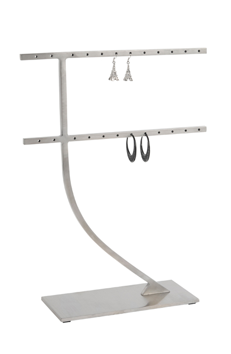 Brushed Stainless Earring Holder AD609