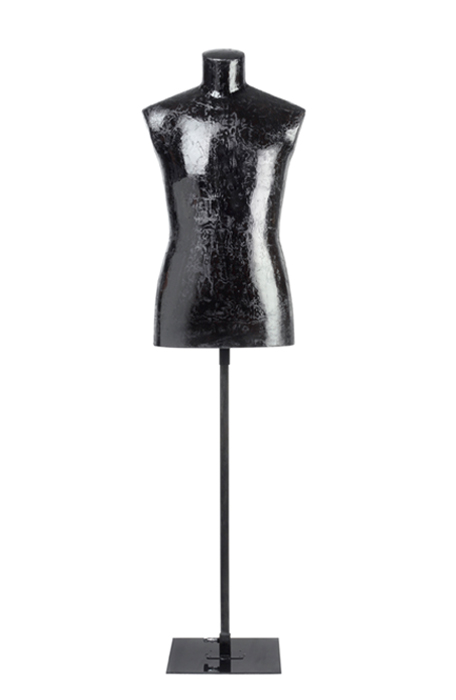 The Black Paper Mache Bust